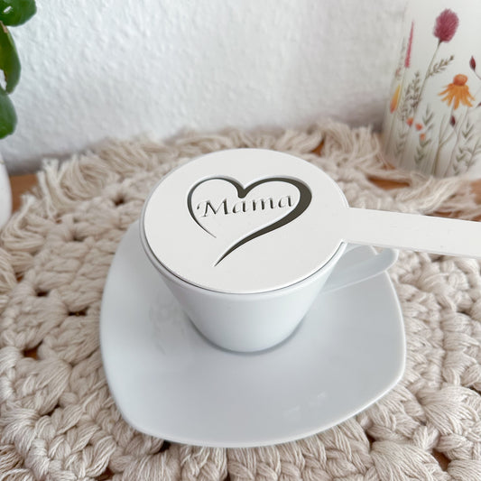 Kaffee Schablone Mama