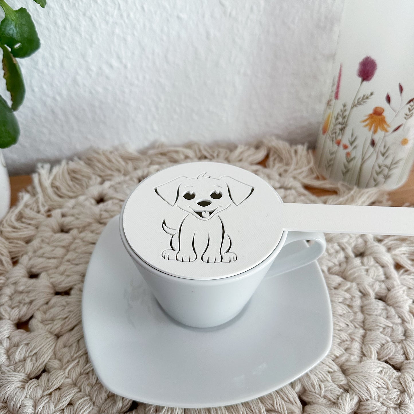 Kaffee Schablone Hund 2