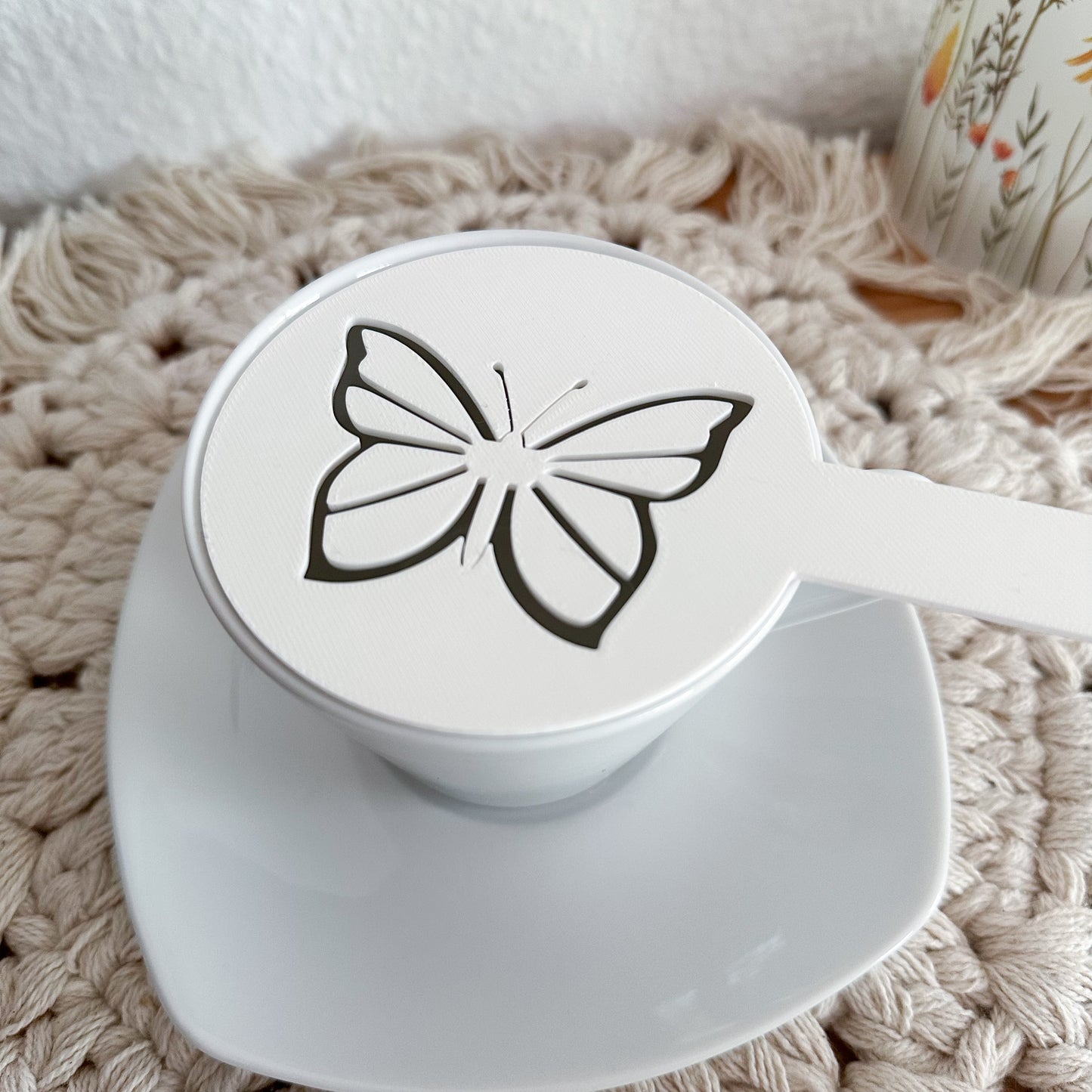 Coffee stencil butterfly