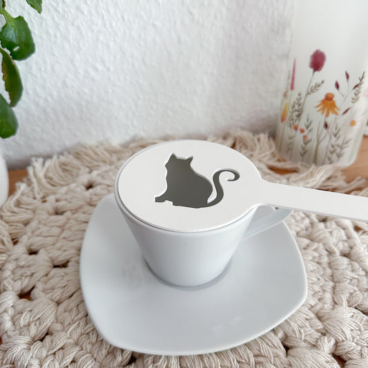 Kaffee Schablone Katze
