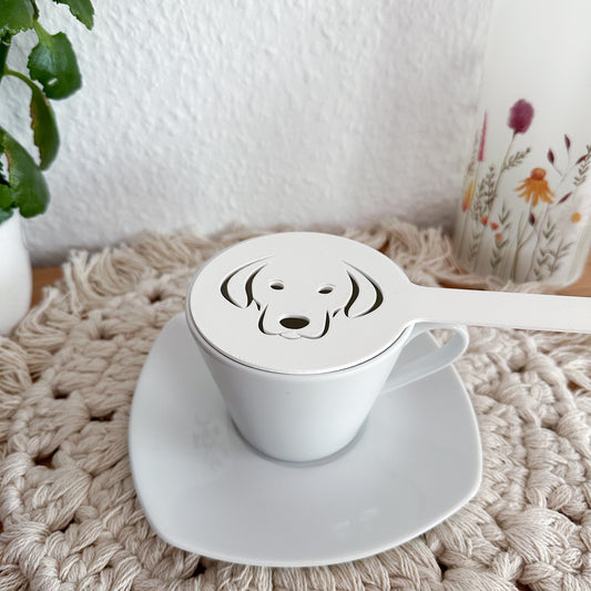 Coffee Stencil Dog 3