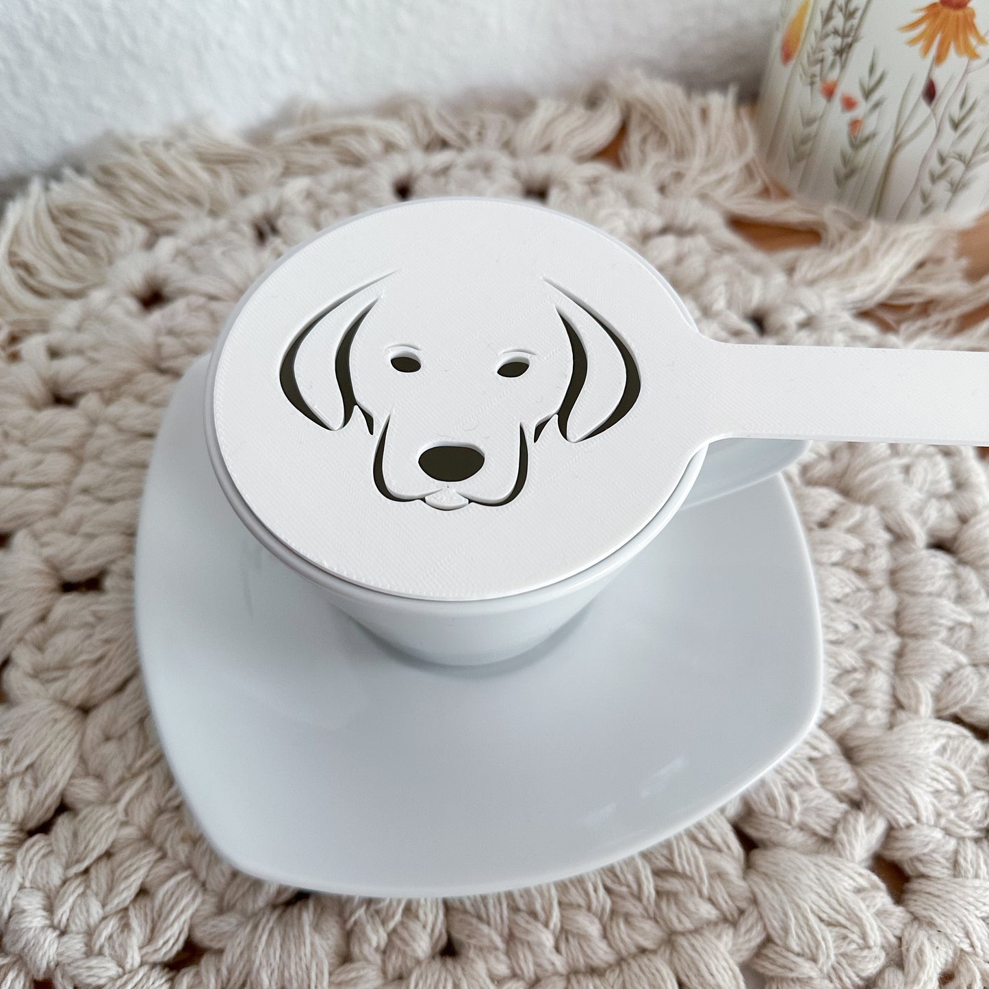 Coffee Stencil Dog 3