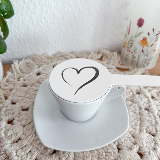 Kaffee Schablone Herz