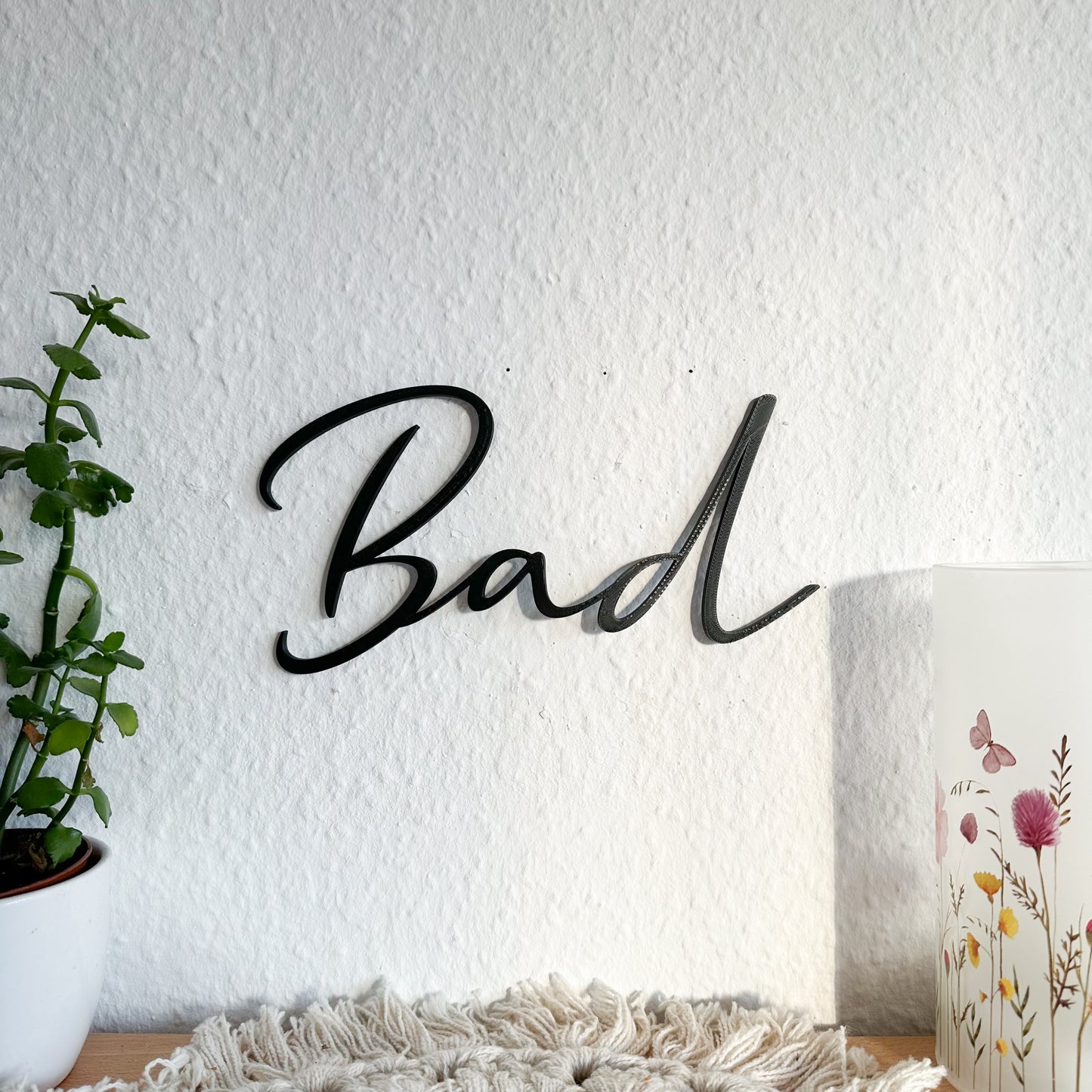 Bad Schild aus PLA – 3D-gedrucktes Türschild für Badezimmer