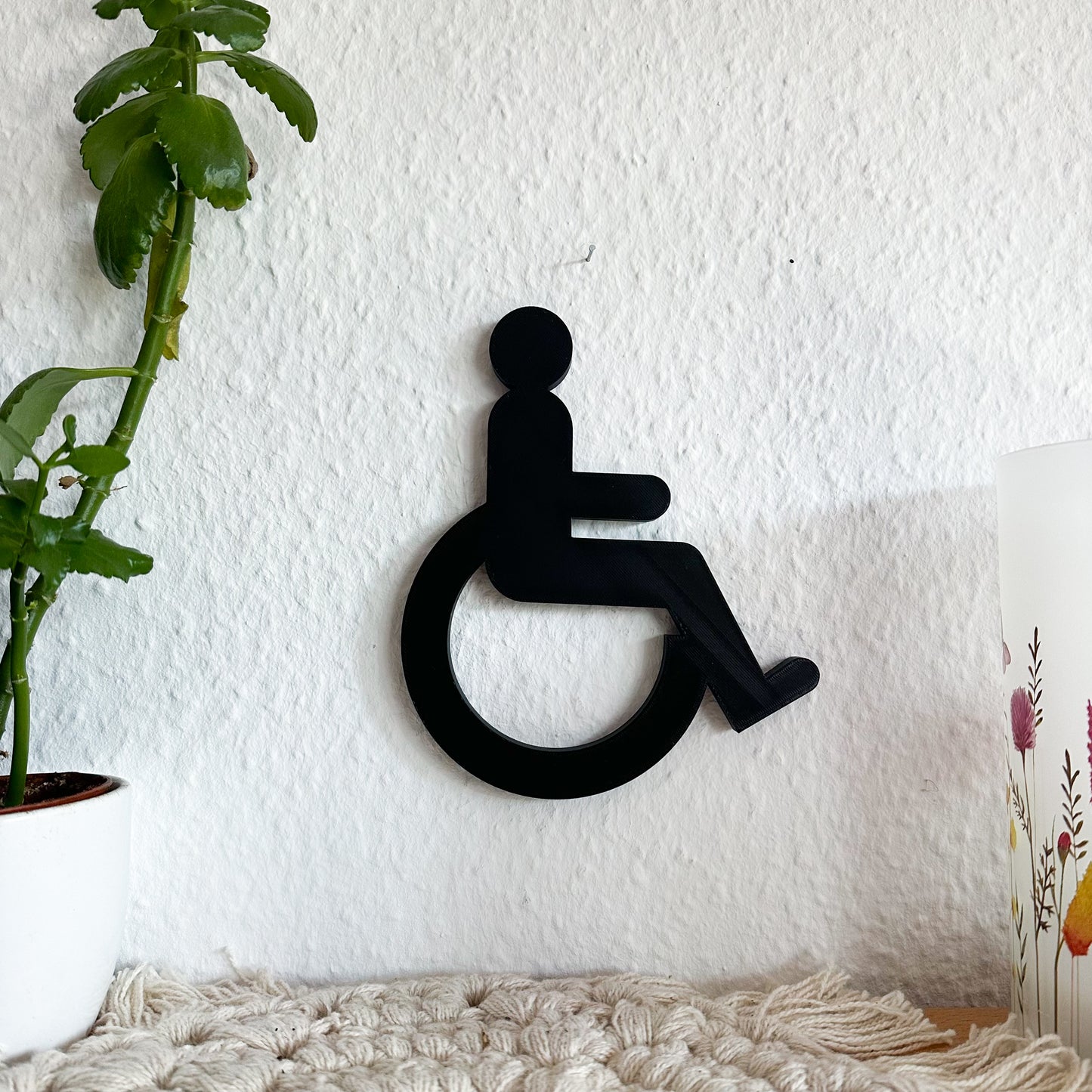Behinderten-WC-Schild mit Rollstuhl-Symbol – 3D-gedruckt aus PLA