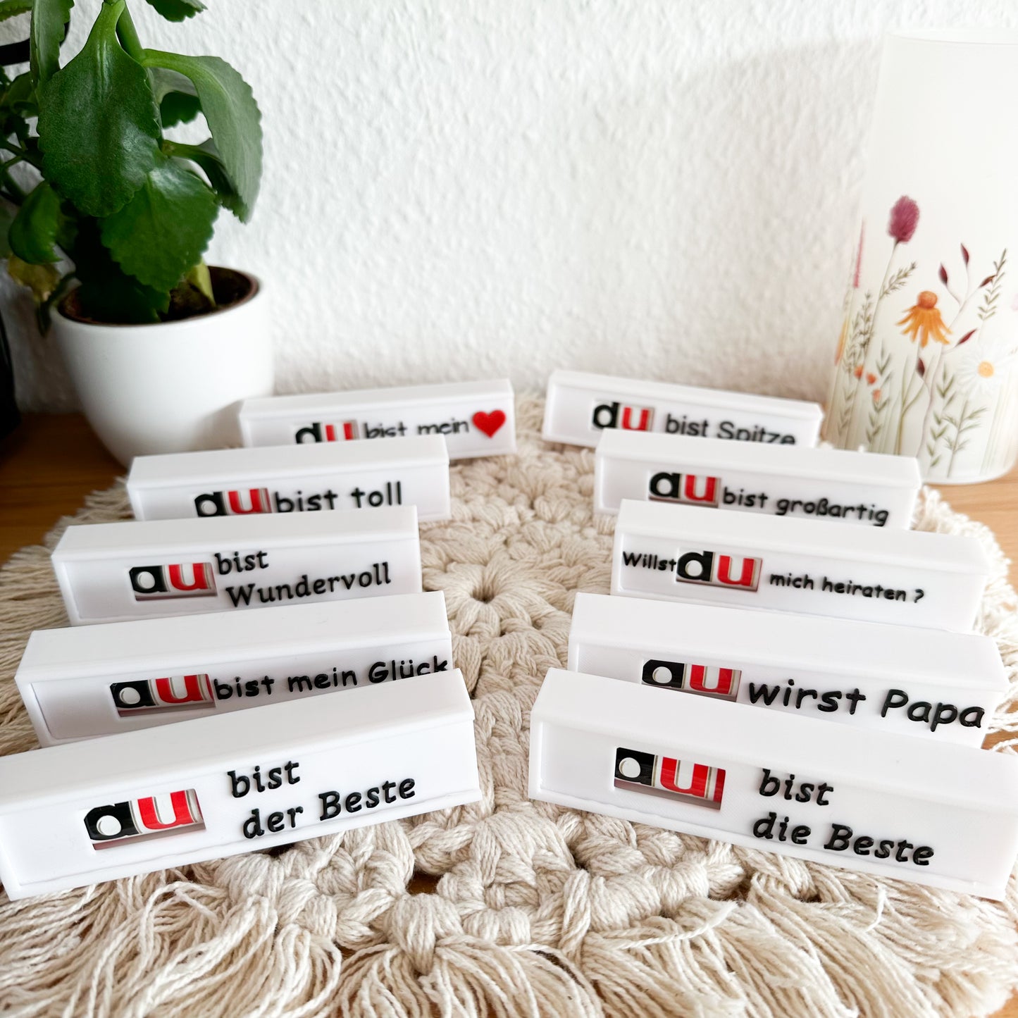 Personalisierter Schokoladenriegel mit Spruch – Geschenkidee aus PLA