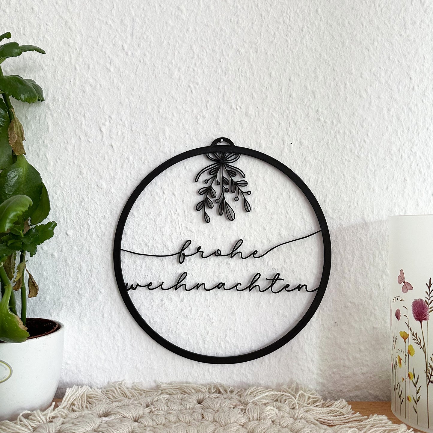 Frohe Weihnachten Türschild aus PLA – 3D-gedruckte Weihnachtsdeko
