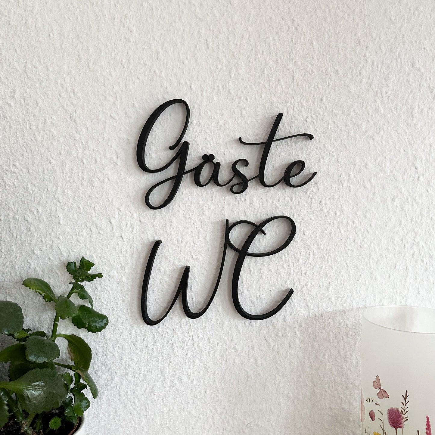 Gäste-WC-Schild aus PLA – 3D-gedrucktes Türschild für Badezimmer