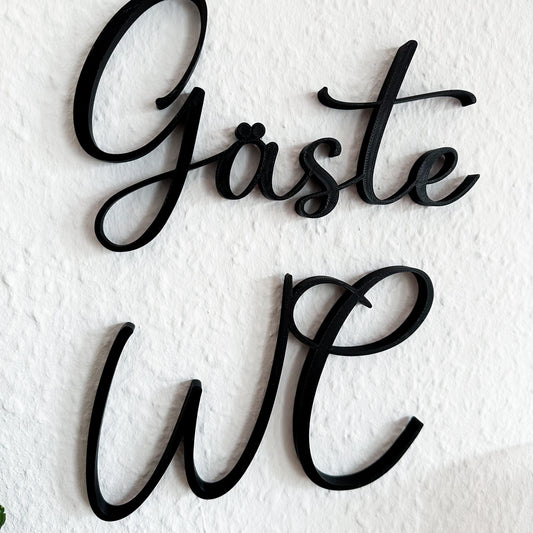 Farbauswahl des Gäste-WC-Schilds – nachhaltig aus PLA 3D-gedruckt