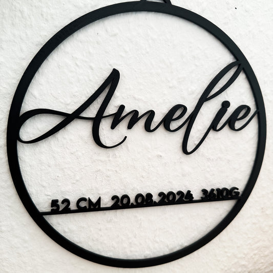 Türschild für Kinderzimmer – personalisiertes Schild zur Geburt