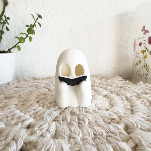 Lesendes Gespenst mit Buch