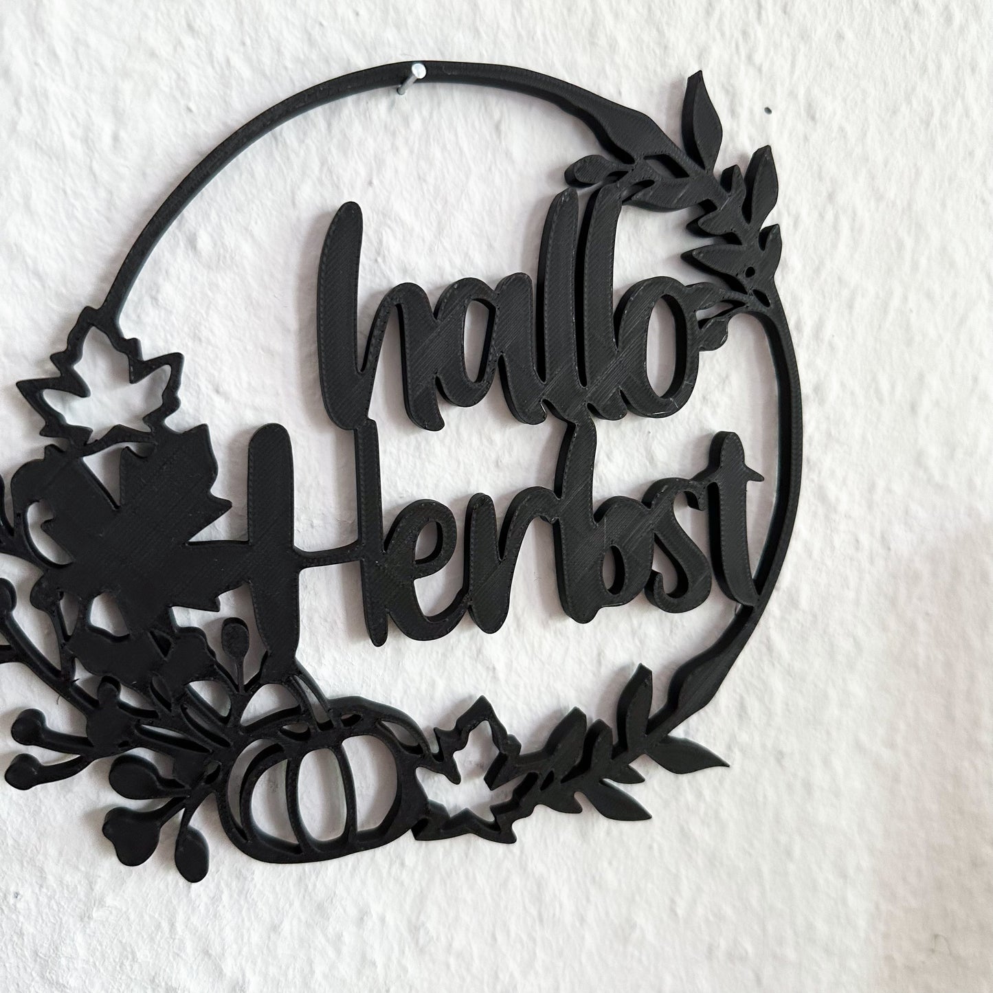 3D-Druck Wandbild Hallo Herbst – Deko für Fenster, Wand oder Eingang