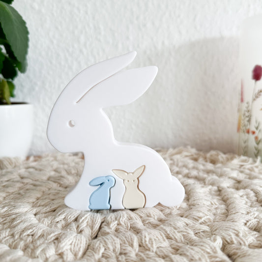 3D-Druck Osterhase Set – Puzzle-Deko für Frühling und Ostern
