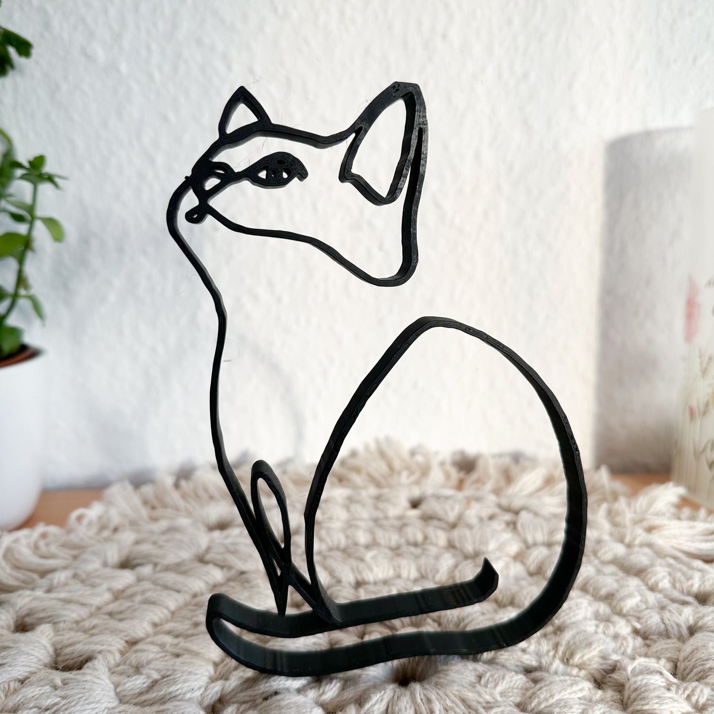 PLA Wanddeko Katze 4 – nachhaltige Dekoration für Katzenfans