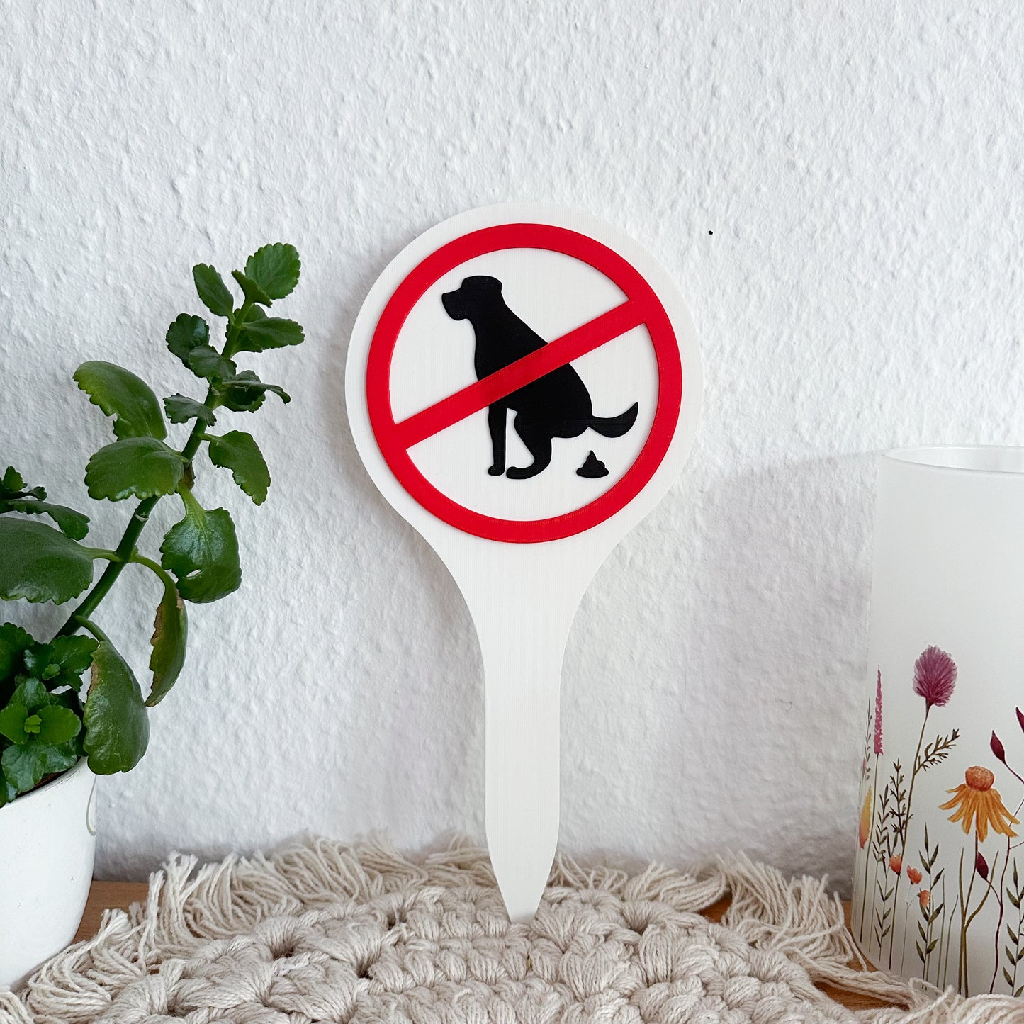Kein Hundeklo Steckschild – 3D-gedrucktes Schild aus PLA für den Garten