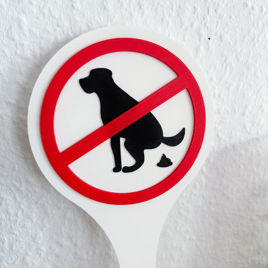 Gartenschild Kein Hundeklo – wetterfestes Steckschild für Rasen oder Beet