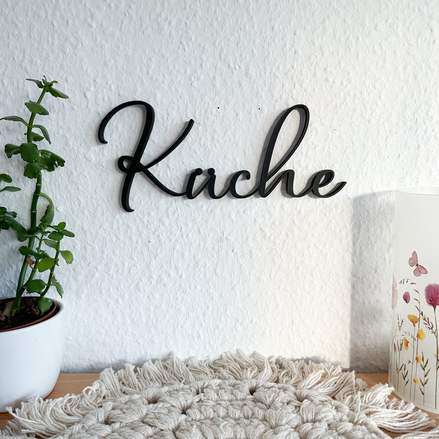 Küche Schild aus PLA – 3D-gedruckte Wanddeko in moderner Schriftart