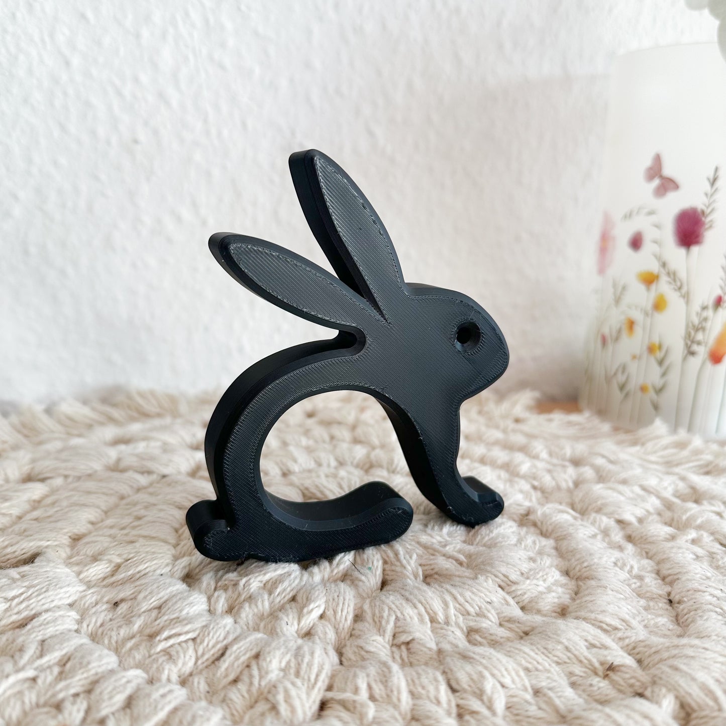 Easter bunnies line art decoration