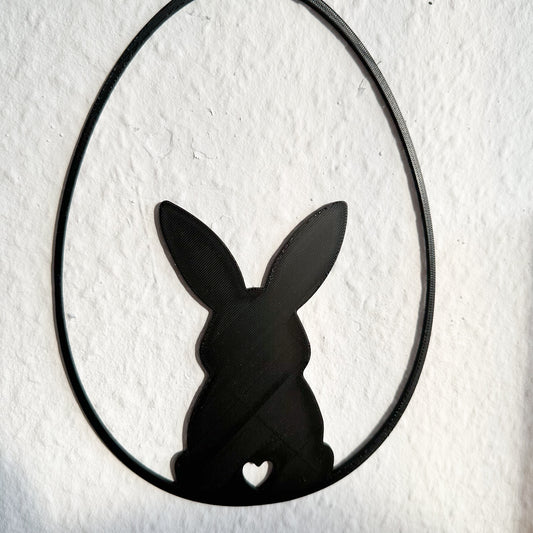 PLA Fensterbild Ostern – Hase im Ei als Osterdeko für Fenster oder Tür