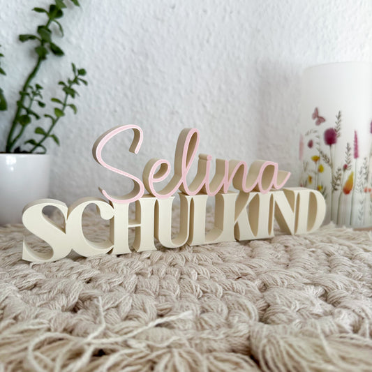 Personalisierter PLA Aufsteller – Geschenk zur Einschulung für Kinder