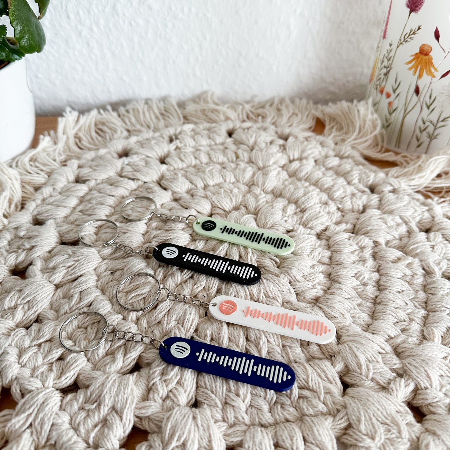 Individueller Anhänger mit Lieblingssong – PLA-Schlüsselanhänger in Wunschfarbe