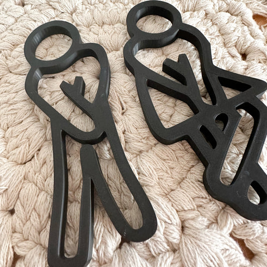 WC-Zeichen für Badezimmer oder Gäste-WC – 3D-Print mit Symbolen