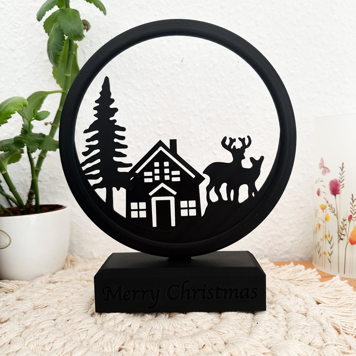 Winterlandschaft Aufsteller – 3D-gedruckte Winterdeko aus PLA