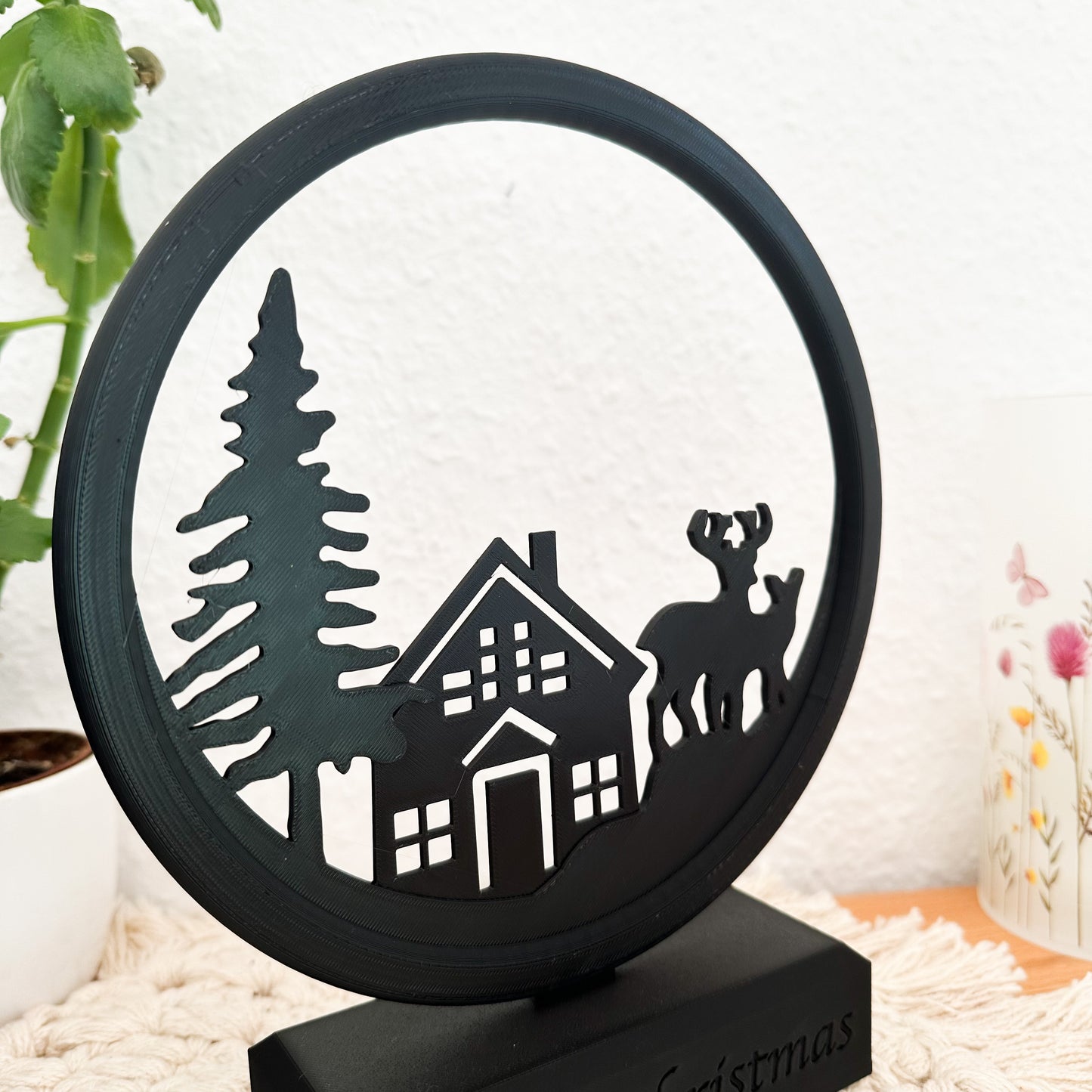Stimmungsvolle PLA Dekofigur – Winterlandschaft für Tisch & Regal
