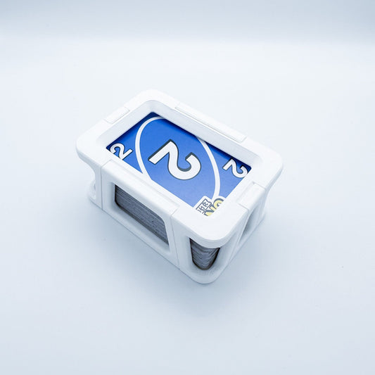 3D-gedruckte Kartenbox aus PLA – geschlossen, in Frontansicht