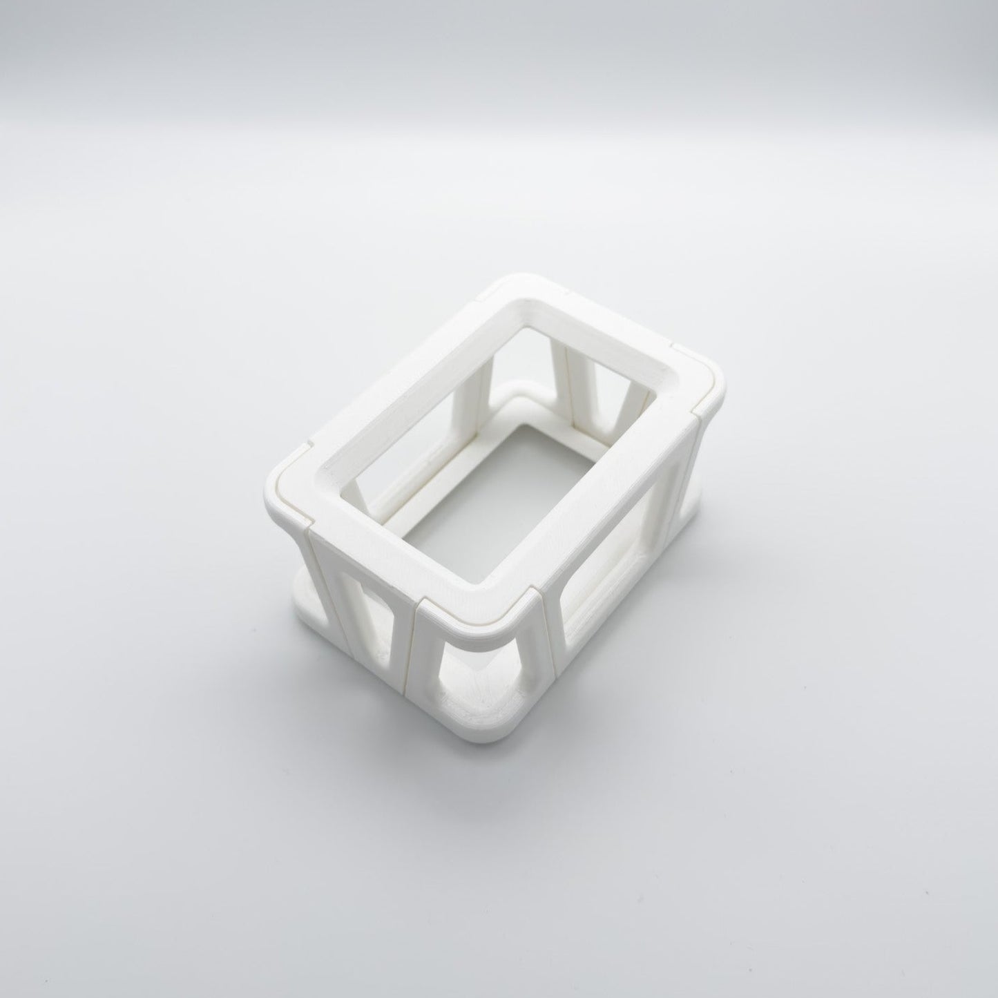 Detailaufnahme des Deckels und der 3D-Druck-Struktur