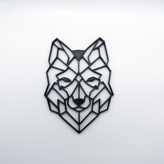 PLA Wolf-Wandbild – moderne Tierdeko für Wohnzimmer oder Büro