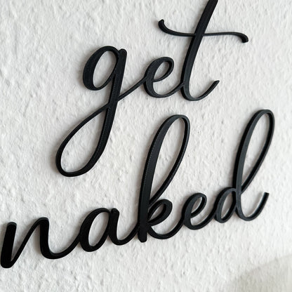 Get Naked Schild