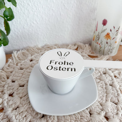 Kaffee Schablone Frohe Ostern