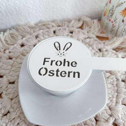 Kaffee Schablone Frohe Ostern