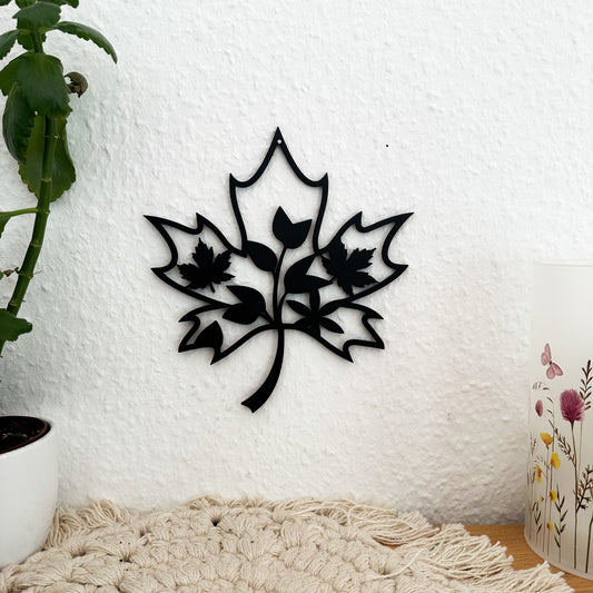 Ahornblatt Wandbild aus PLA – 3D-gedruckte Herbstdeko