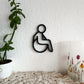 Behinderten-WC Schild mit Rollstuhlsymbol – 3D-gedruckt aus PLA, modern
