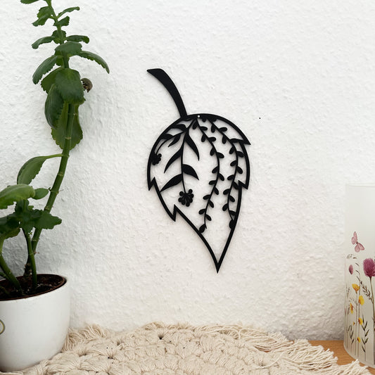 Blatt Wandbild aus PLA – 3D-gedruckte Natur-Deko für die Wand