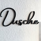 PLA Schild mit Schriftzug ‚Dusche‘ – modern & nachhaltig gefertigt
