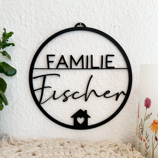 Familienschild Türschild personalisiert