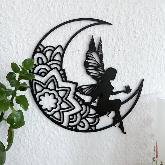 Fee auf Mond Wandbild