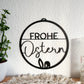 Frohe Ostern mit Hasenohren Türschild