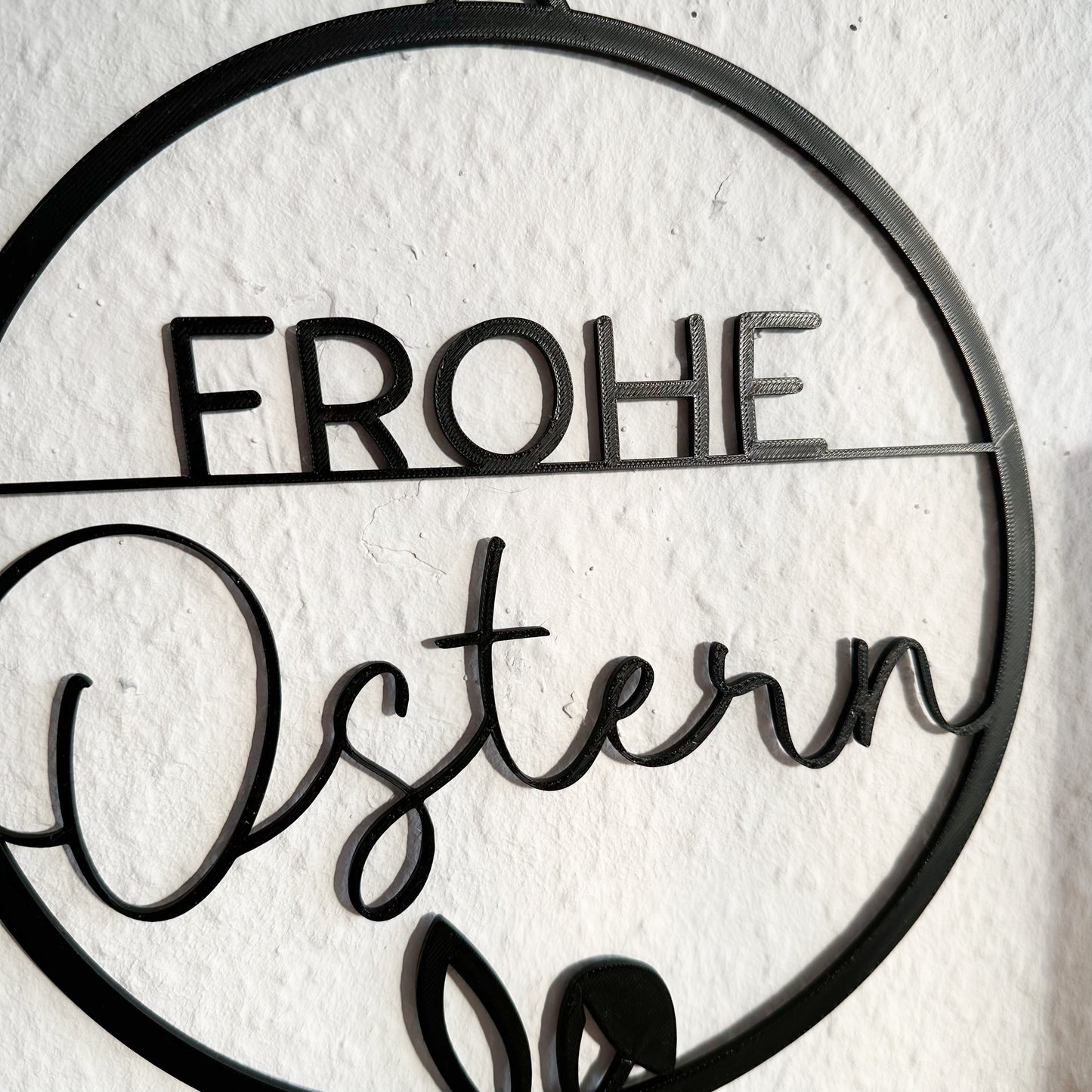 Frohe Ostern mit Hasenohren Türschild