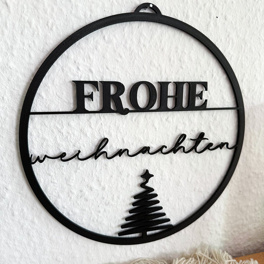 Frohe Weihnachten Türschild