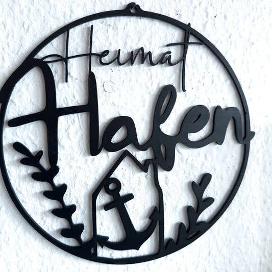 wanddeko heimathafen modern minimalistisch