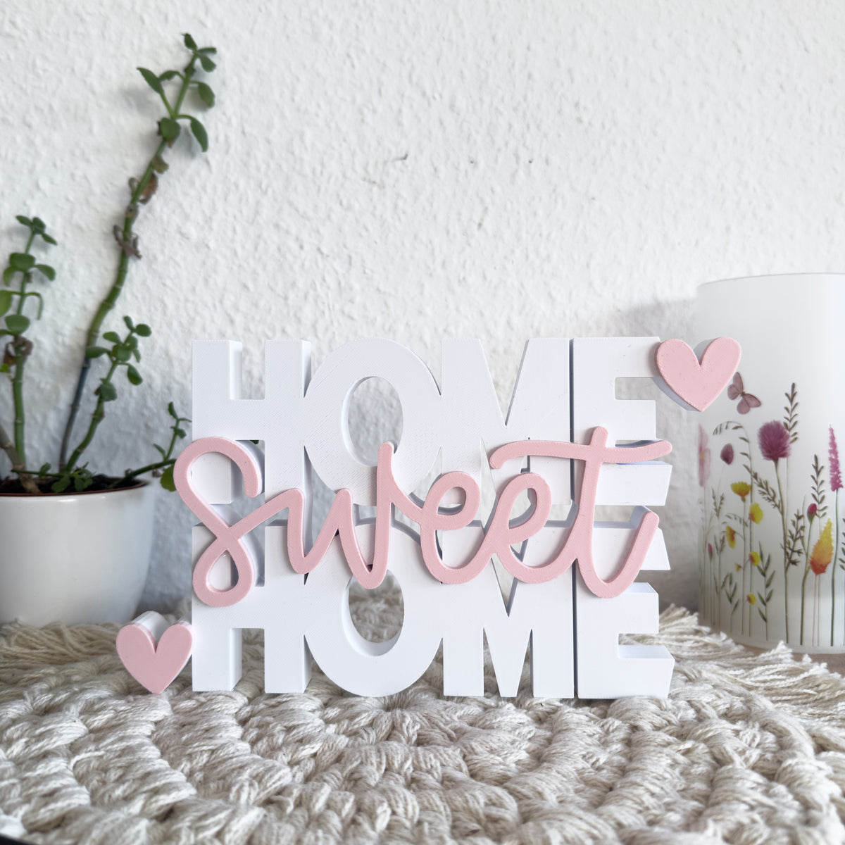 Home Sweet Home Deko Schriftzug – Moderne Wohnraumdeko aus 3D-Druck – ChriFi Shop