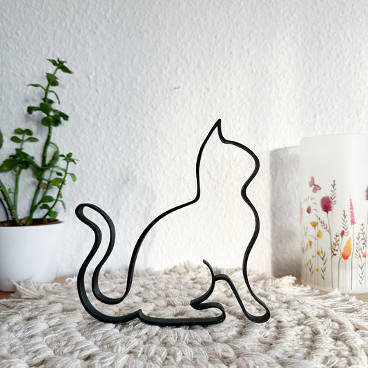 Cat line art decoration