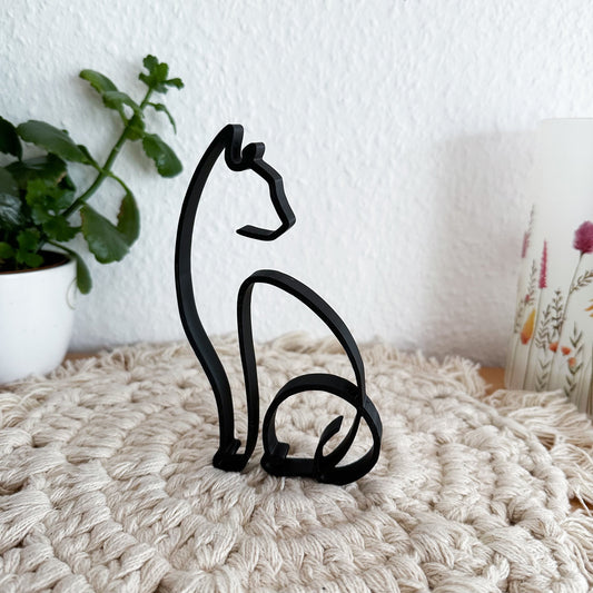 Cat line art decoration