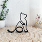 Minimalistische Line Art Katzenfigur aus  3D-Druck