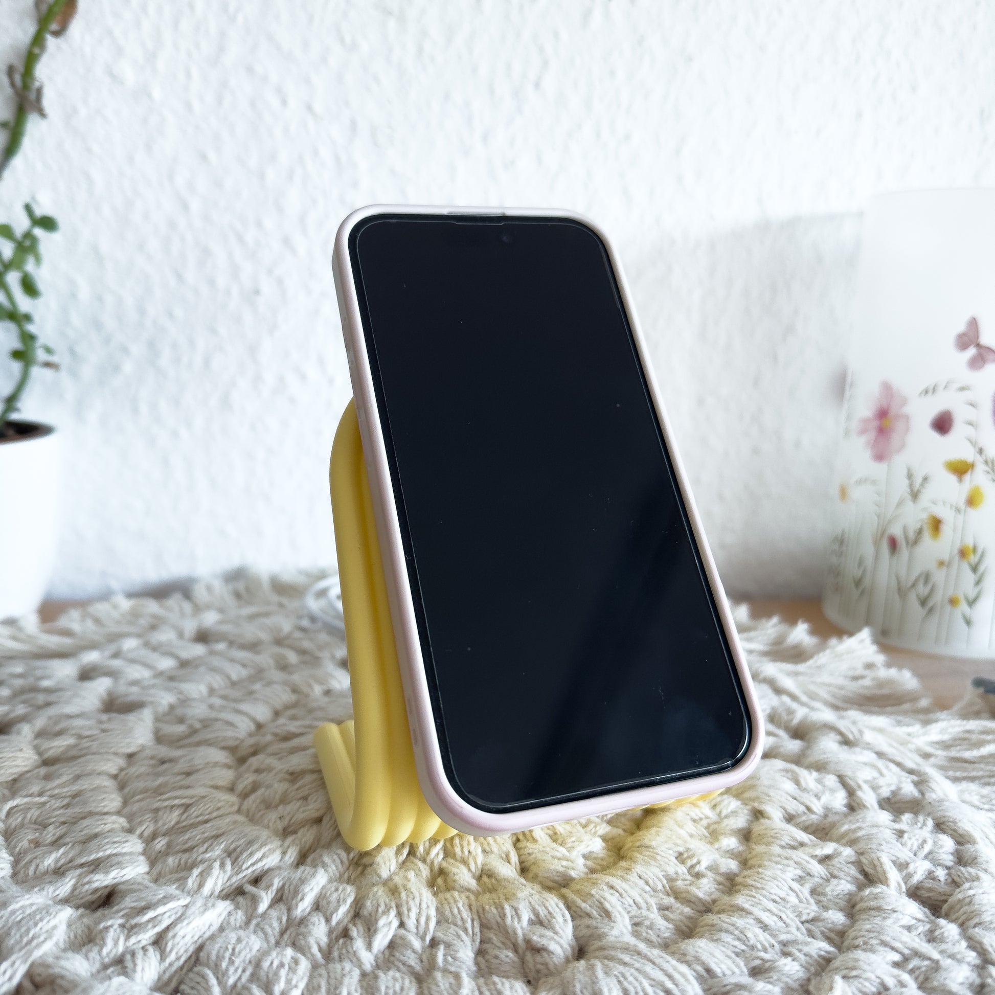 iPhone Halter flach Schreibtisch Setup
