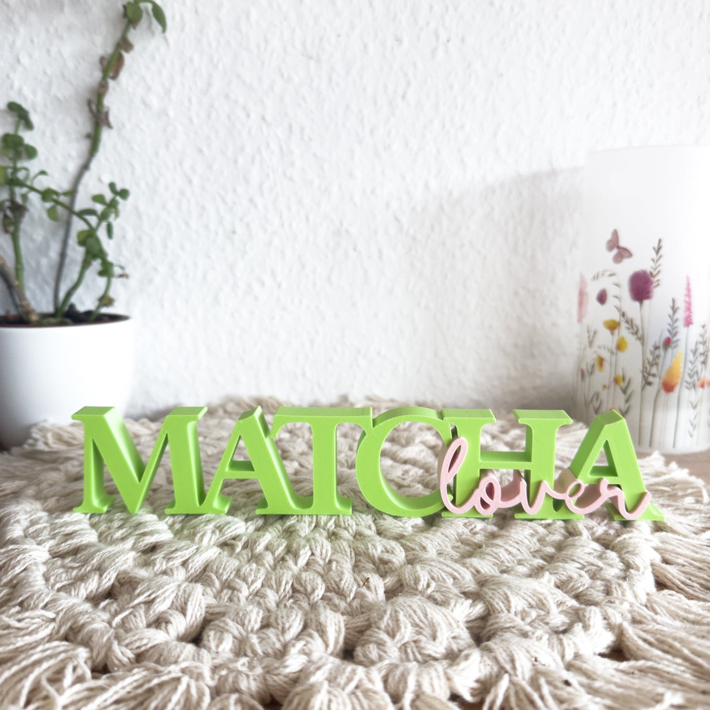 Matcha Lover Deko Schriftzug aus 3D-Druck